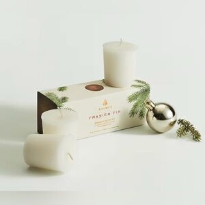 Thymes Frasier Fir Votive Candle Set of 3 - Scented Candles  (Pack of 3-2 Oz)